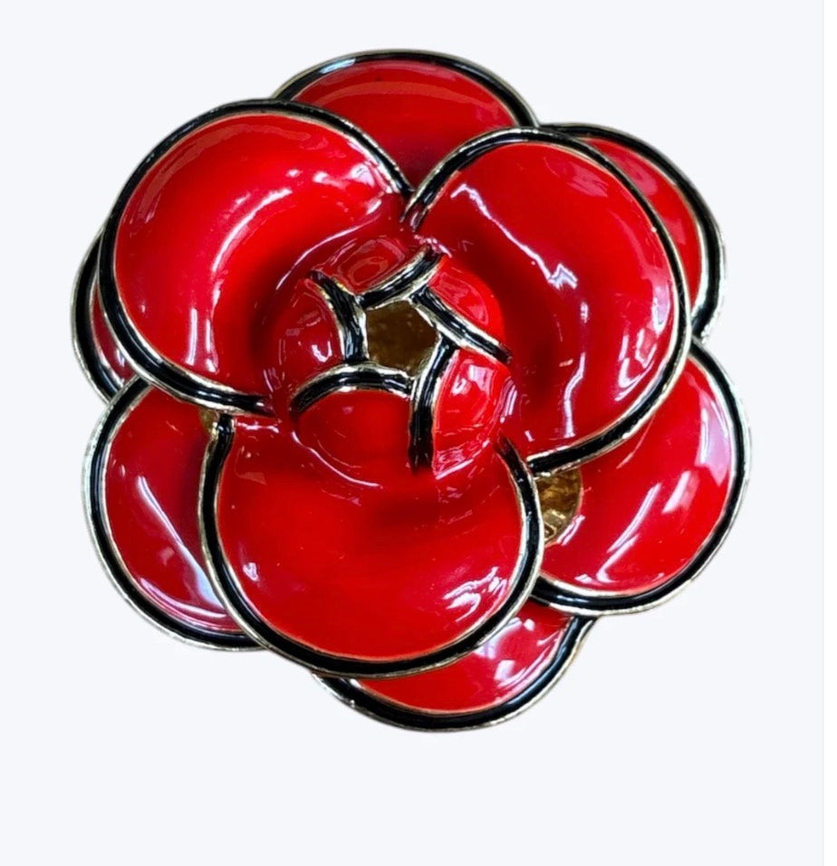 Sculpted Floral Couture Brooch