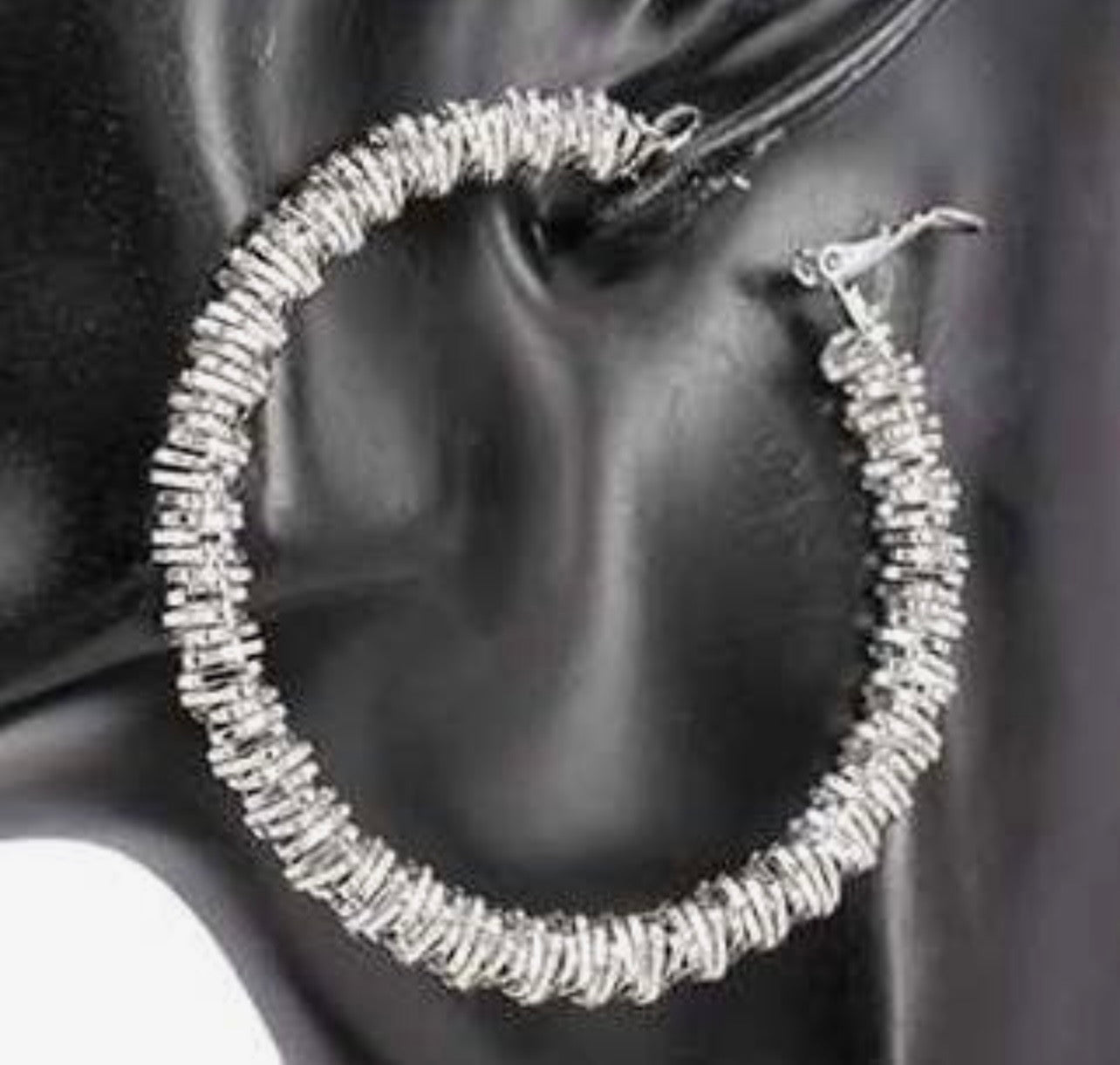 Sparkle Accent Hoop Earrings