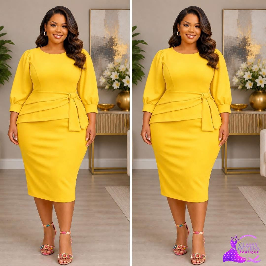 Golden Midi Dress