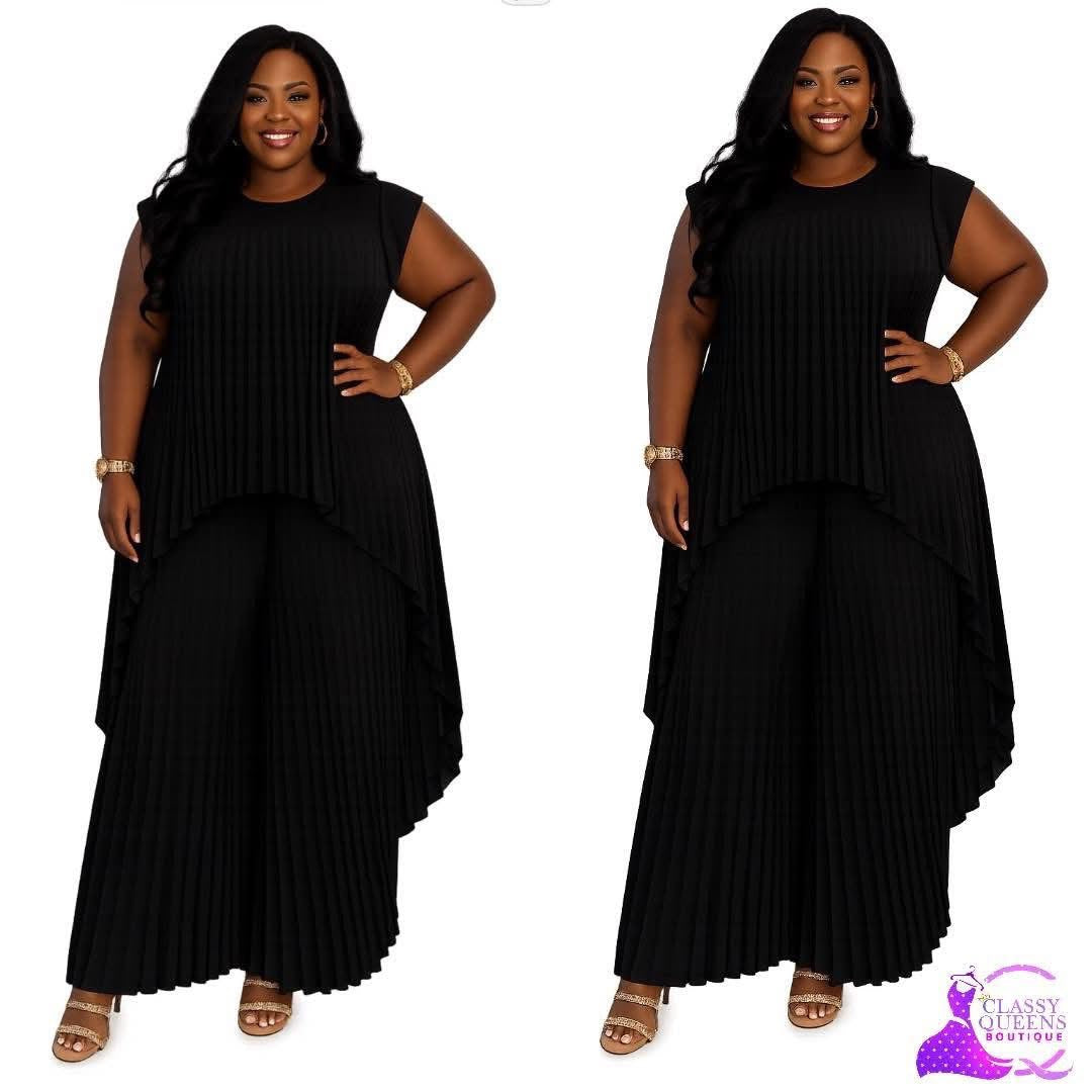 Pleaded Two Piece Set