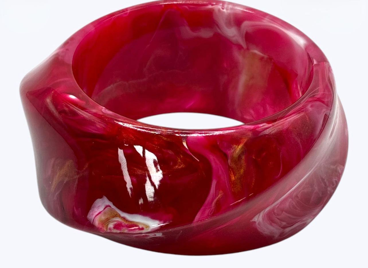 Oversized acrylic bangle bracelet