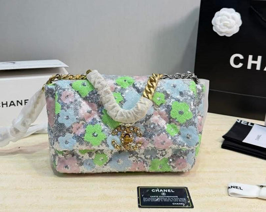 Sequin CC Designer Crossbody Bag