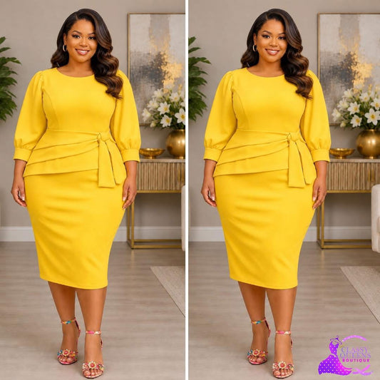 Golden Midi Dress
