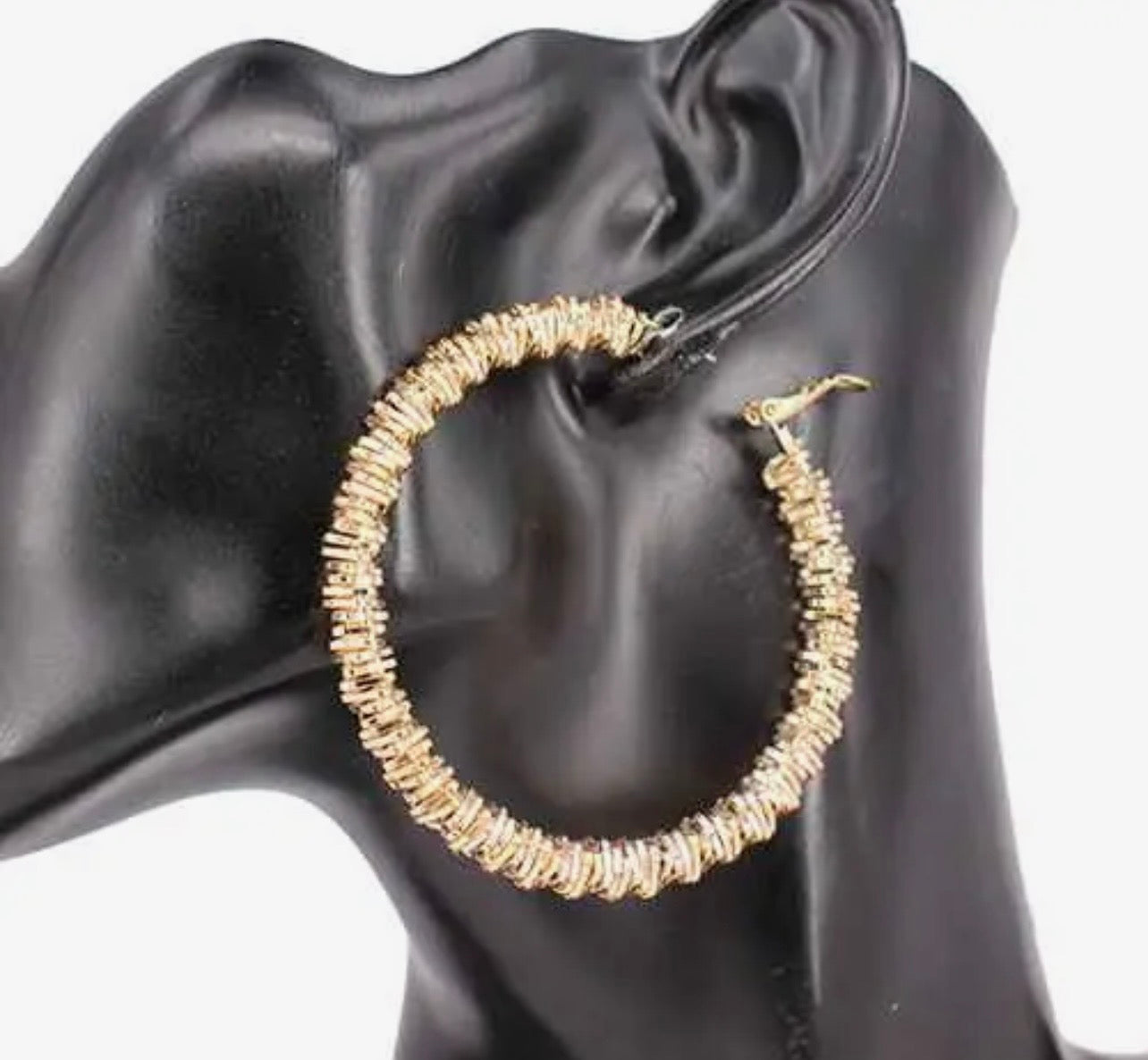 Sparkle Accent Hoop Earrings