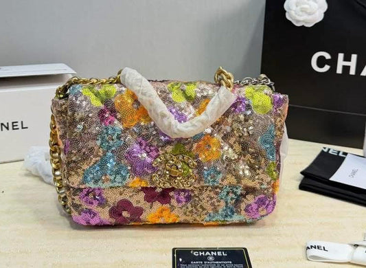 Sequin CC Designer Crossbody Bag