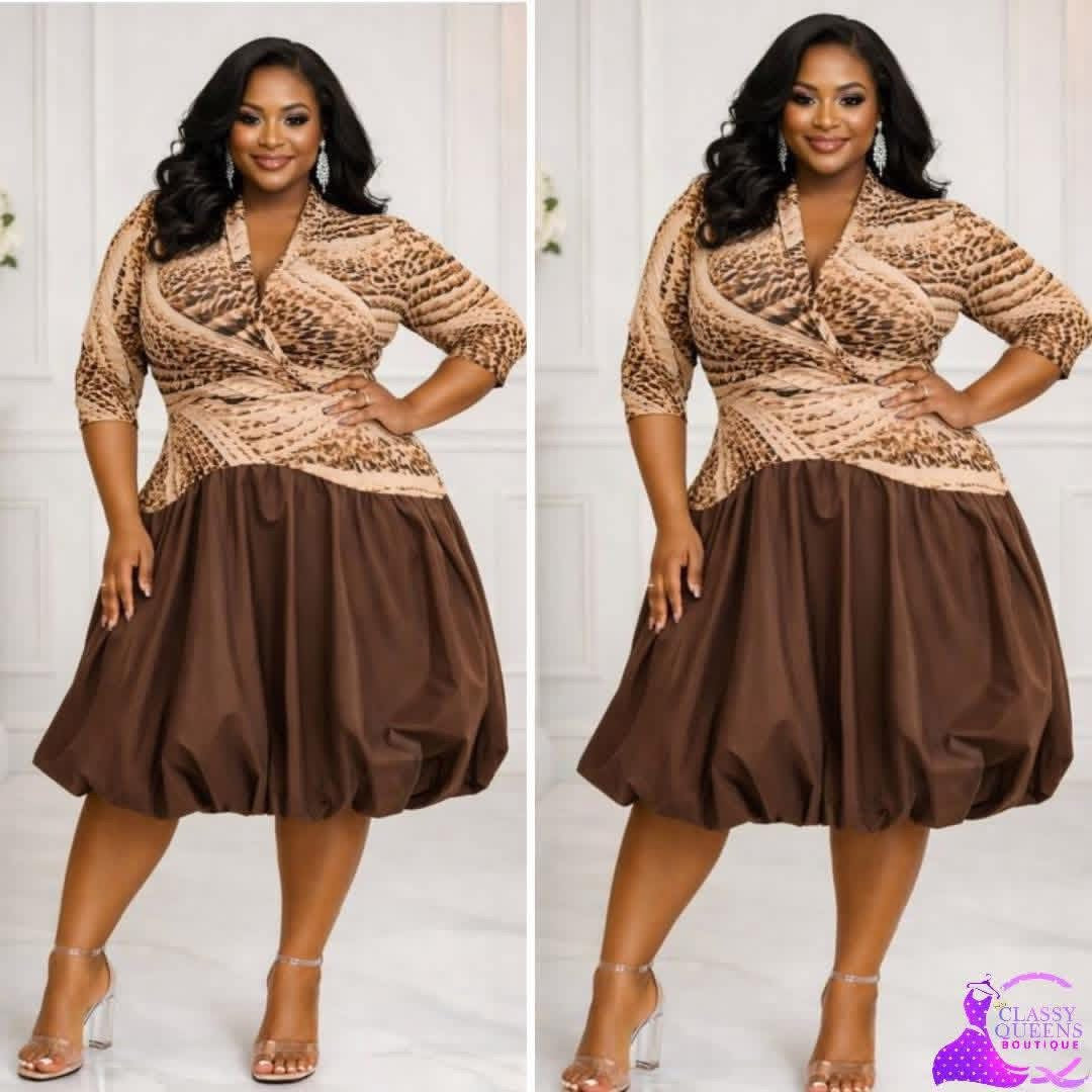 Spicy Brown Bubble Dress