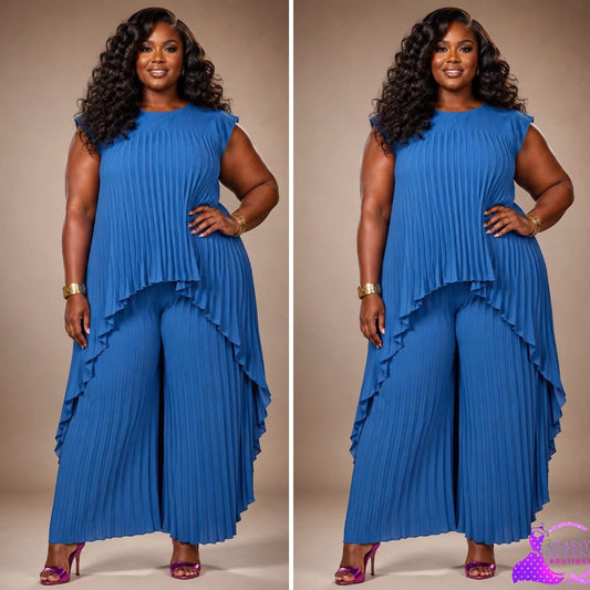 Pleaded Two Piece Set