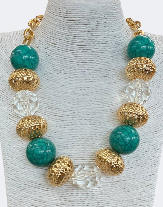 Turquoise Bead Statement
Necklace