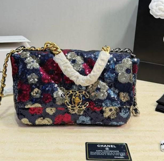 Sequin CC Designer Crossbody Bag