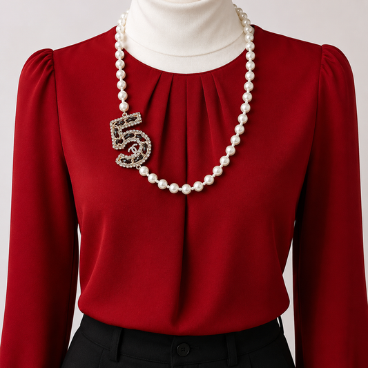Number 5 Pearl Necklace
